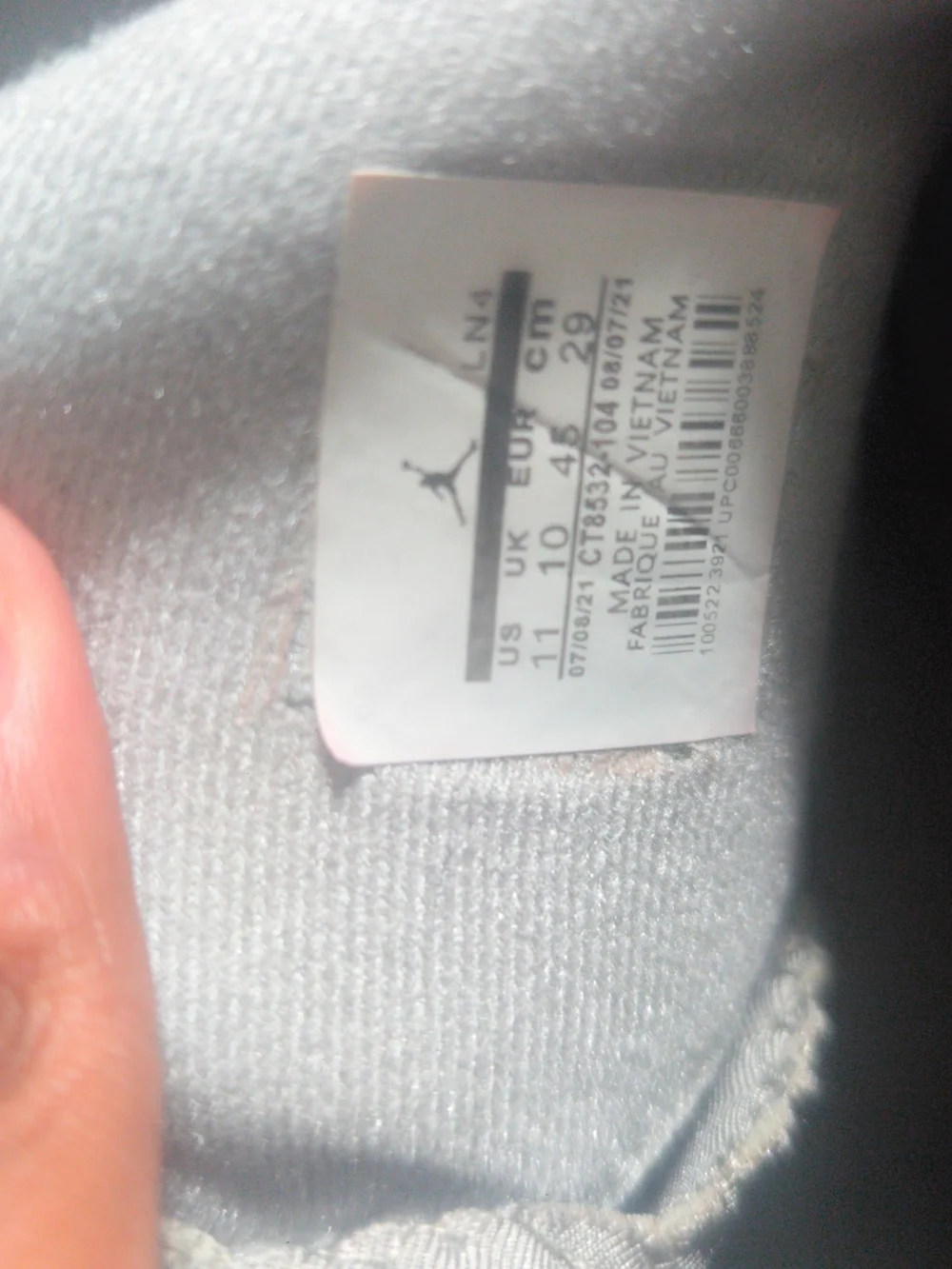 Jordan Light Gray High-Top Sneakers